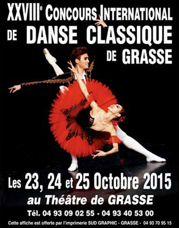 Affiche 2015 du Concours de danse de Grasse